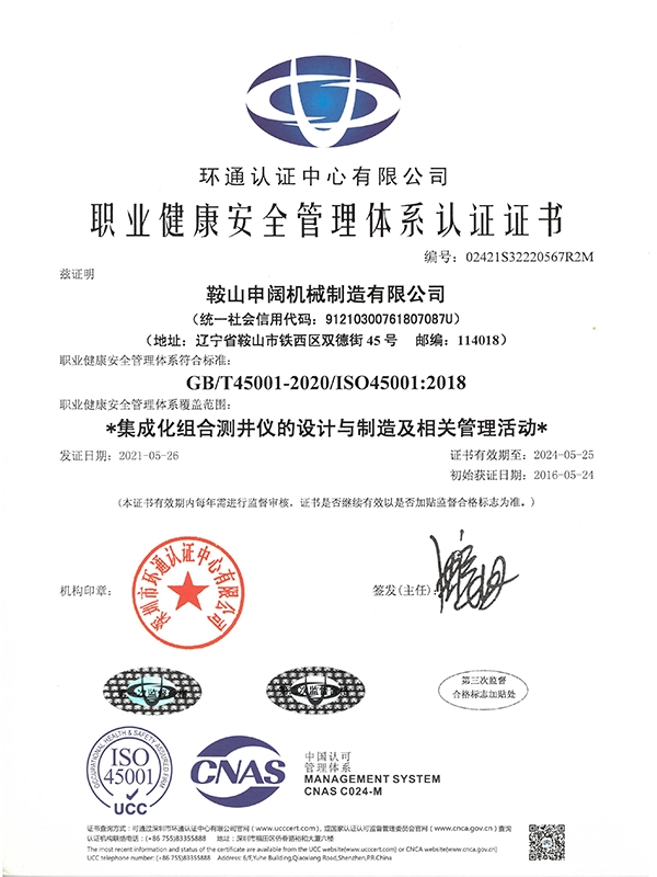 职业健康与安全（中）